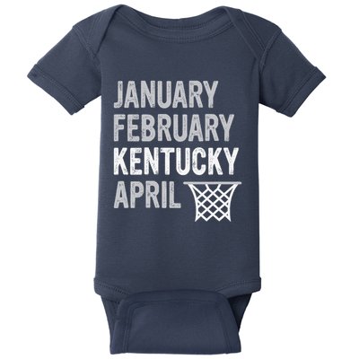 Basketball Fan January February Kentucky April Baby Bodysuit