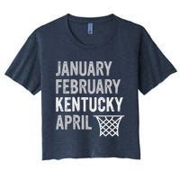 Basketball Fan January February Kentucky April Women's Crop Top Tee