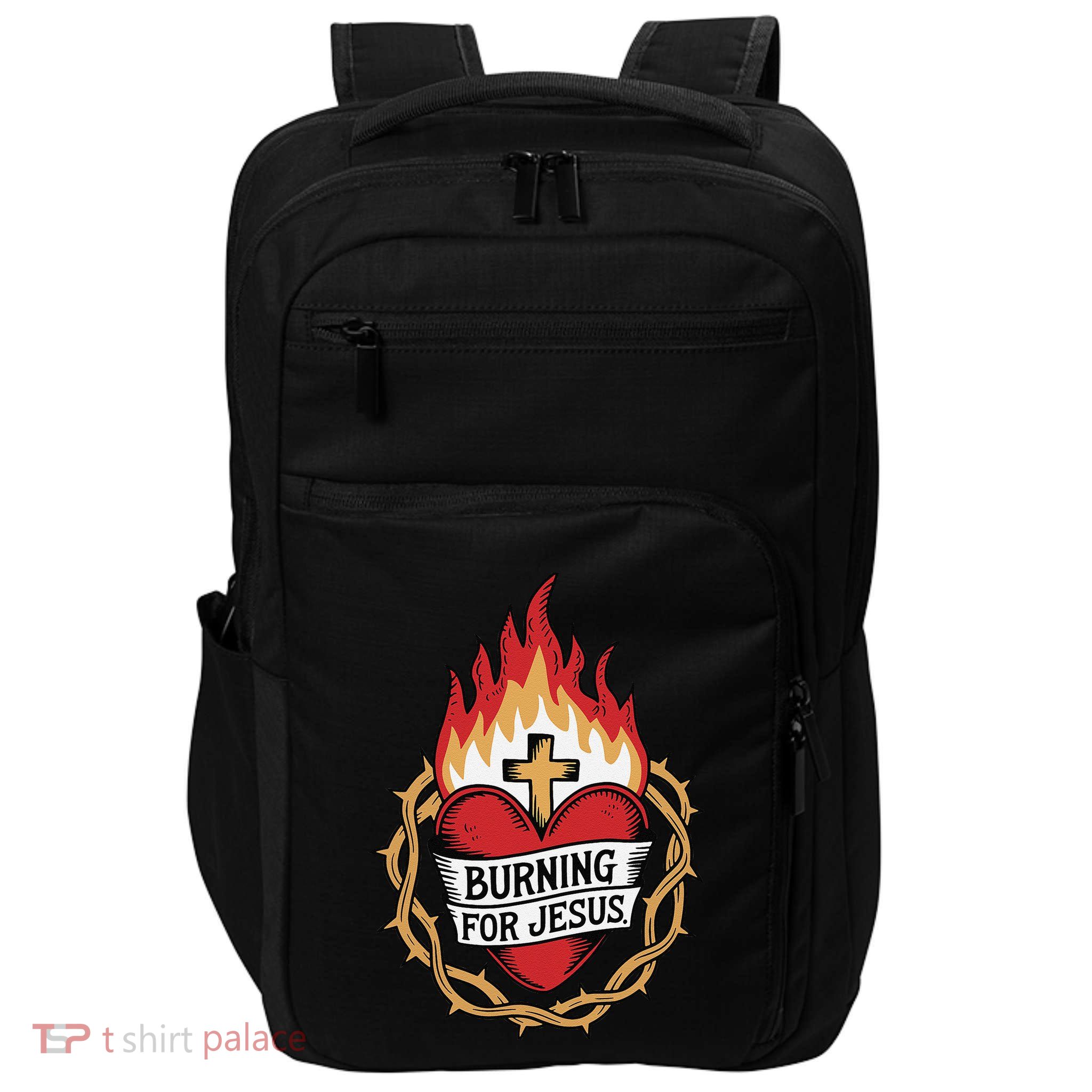 Burning For Jesus Heart Impact Tech Backpack