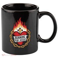 Burning For Jesus Heart 11oz C Handle Ceramic Mug