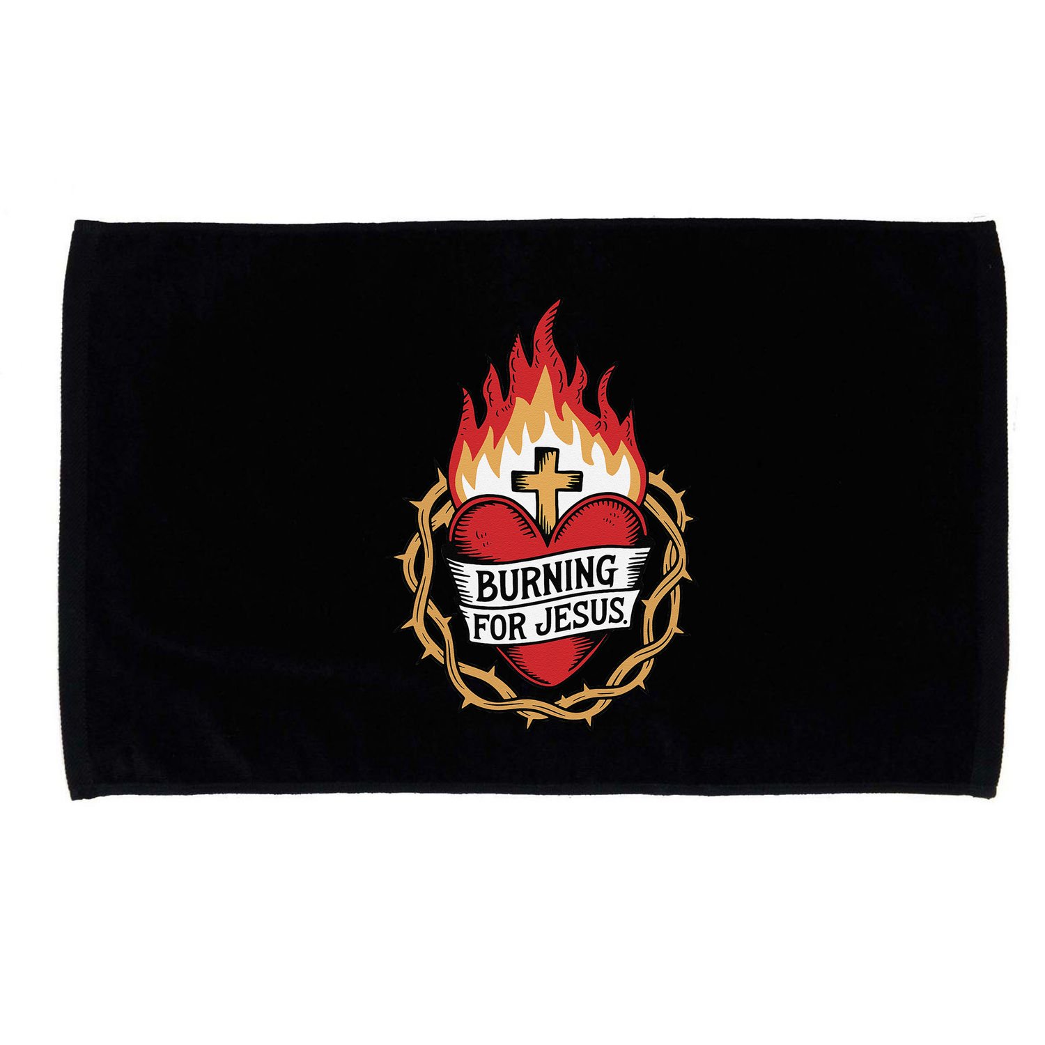 Burning For Jesus Heart Microfiber Hand Towel