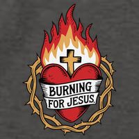 Burning For Jesus Heart Vector Backpack