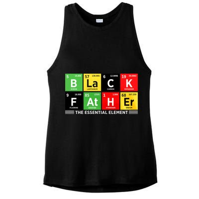 Black Father Juneteenth Essential Element Ladies PosiCharge Tri-Blend Wicking Tank