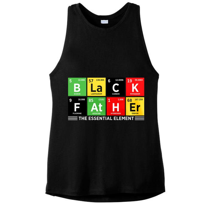 Black Father Juneteenth Essential Element Ladies PosiCharge Tri-Blend Wicking Tank
