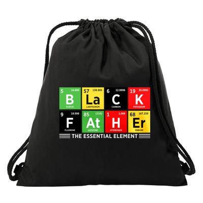 Black Father Juneteenth Essential Element Drawstring Bag
