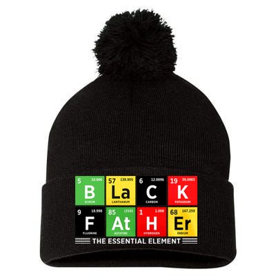 Black Father Juneteenth Essential Element Pom Pom 12in Knit Beanie