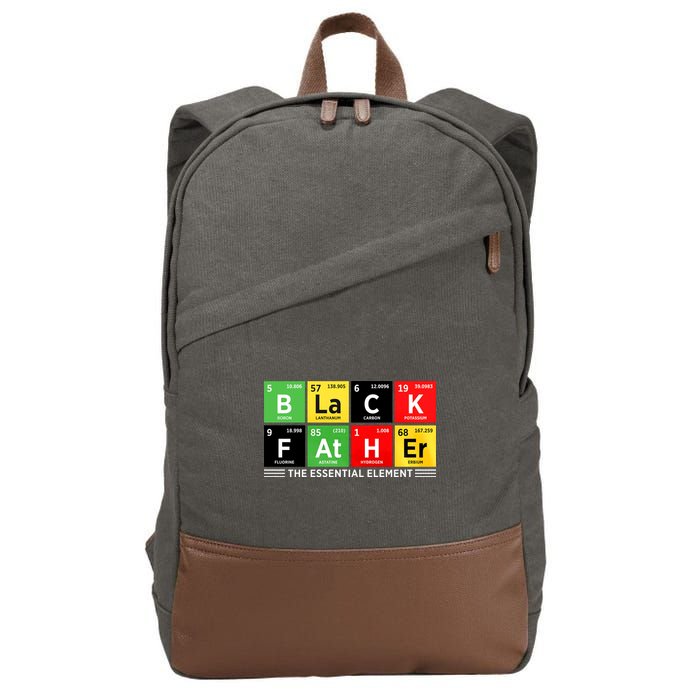 Black Father Juneteenth Essential Element Cotton Canvas Backpack