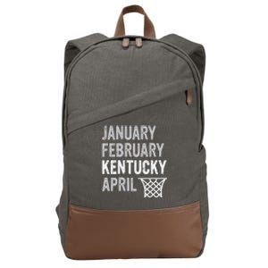 Basketball Fan January February Kentucky April Cotton Canvas Backpack