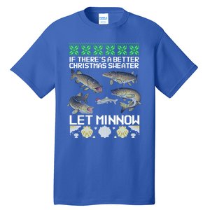 Bait Fish Joke Pike Christmas White Fish Funny Gift Tall T-Shirt