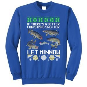 Bait Fish Joke Pike Christmas White Fish Funny Gift Tall Sweatshirt