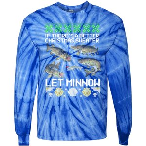 Bait Fish Joke Pike Christmas White Fish Funny Gift Tie-Dye Long Sleeve Shirt