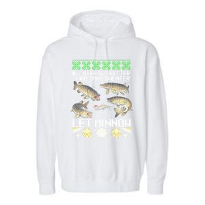 Bait Fish Joke Pike Christmas White Fish Funny Gift Garment-Dyed Fleece Hoodie