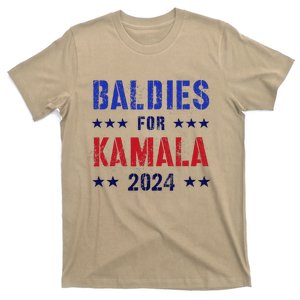 Baldies For Kamala 2024 Feminist Joyful Warrior T-Shirt