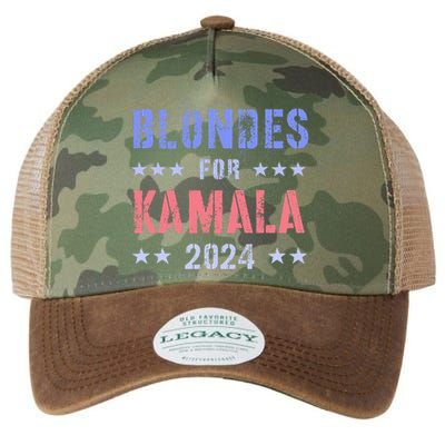 Blondes For Kamala 2024 47th Grab Him By Ballot Legacy Tie Dye Trucker Hat