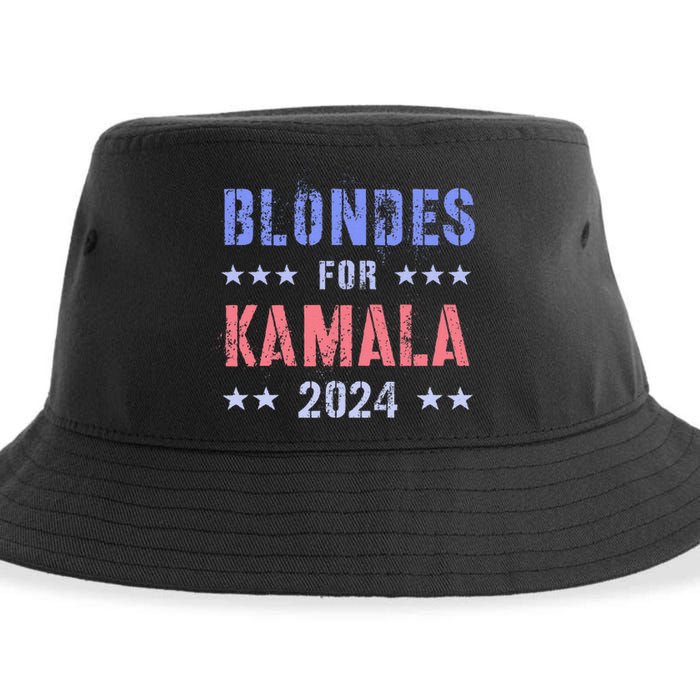 Blondes For Kamala 2024 47th Grab Him By Ballot Sustainable Bucket Hat