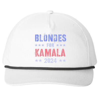 Blondes For Kamala 2024 47th Grab Him By Ballot Snapback Five-Panel Rope Hat