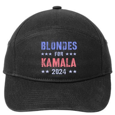 Blondes For Kamala 2024 47th Grab Him By Ballot 7-Panel Snapback Hat