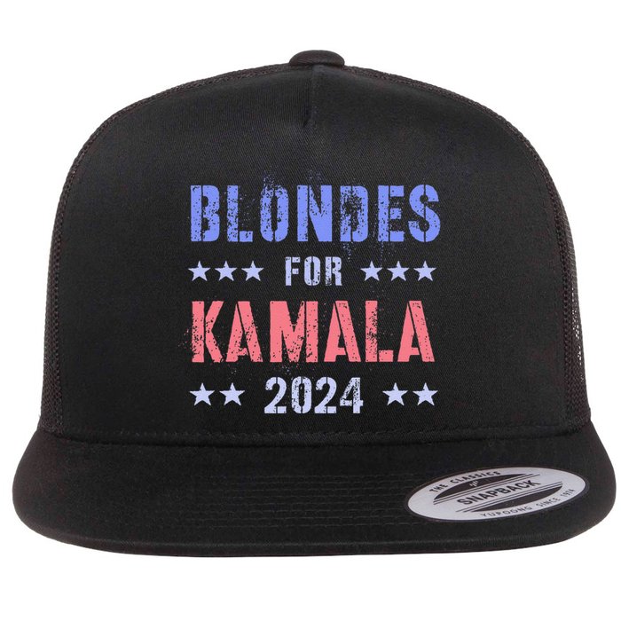 Blondes For Kamala 2024 47th Grab Him By Ballot Flat Bill Trucker Hat