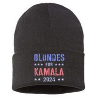 Blondes For Kamala 2024 47th Grab Him By Ballot Sustainable Knit Beanie