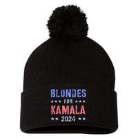 Blondes For Kamala 2024 47th Grab Him By Ballot Pom Pom 12in Knit Beanie