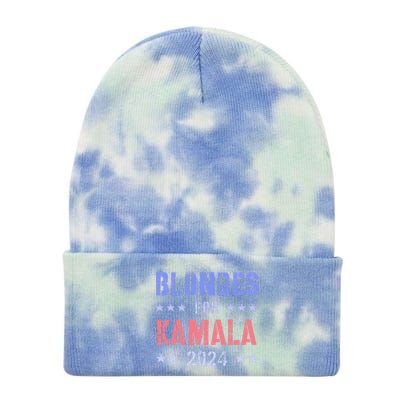 Blondes For Kamala 2024 47th Grab Him By Ballot Tie Dye 12in Knit Beanie