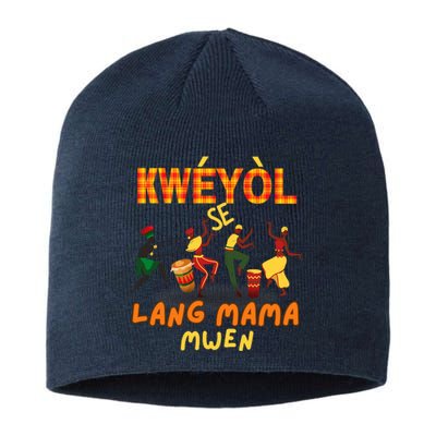 Bonne Fete Kweyol Happy Jounen Kweyol Day Saint Lucia Creole Sustainable Beanie