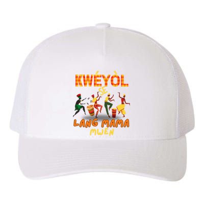 Bonne Fete Kweyol Happy Jounen Kweyol Day Saint Lucia Creole Yupoong Adult 5-Panel Trucker Hat