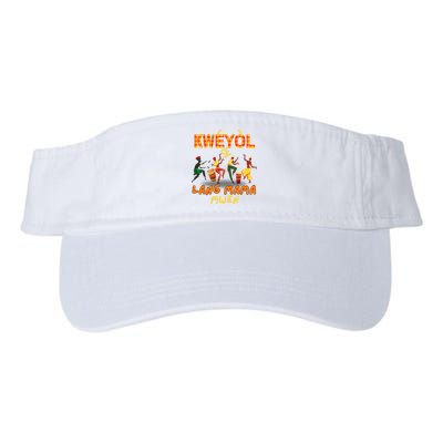 Bonne Fete Kweyol Happy Jounen Kweyol Day Saint Lucia Creole Valucap Bio-Washed Visor