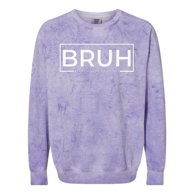 Bruh Formerly Known As Dad Colorblast Crewneck Sweatshirt