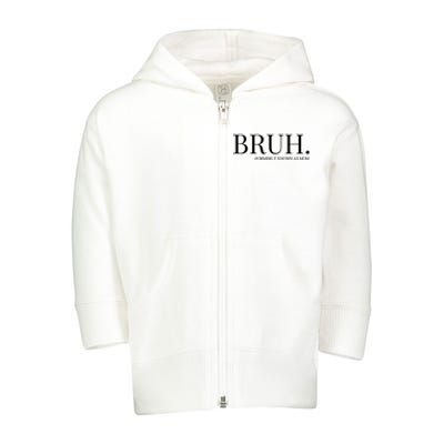 Bruh Formerly Known As Mom Trending Toddler Zip Fleece Hoodie