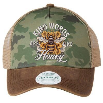 Bee Flowers Kind Words Are Like Honey Legacy Tie Dye Trucker Hat