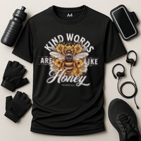 Bee Flowers Kind Words Are Like Honey Cooling Performance Crew T-Shirt