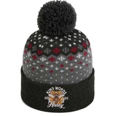 Bee Flowers Kind Words Are Like Honey The Baniff Cuffed Pom Beanie