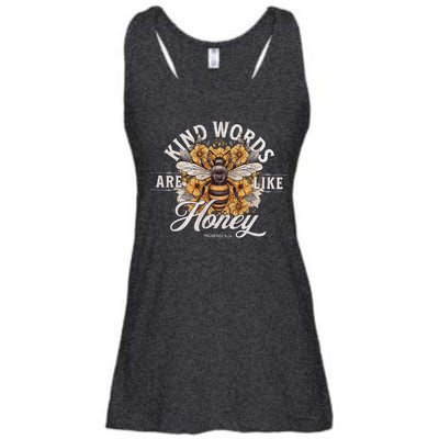 Bee Flowers Kind Words Are Like Honey Ladies Essential Flowy Tank