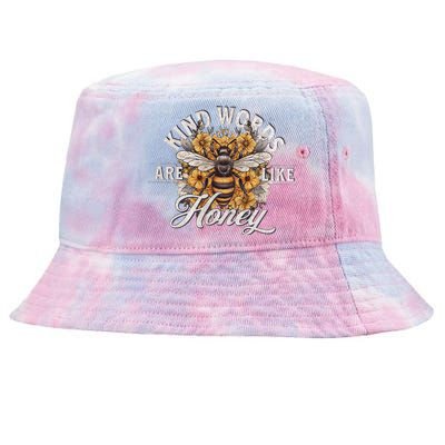 Bee Flowers Kind Words Are Like Honey Tie-Dyed Bucket Hat