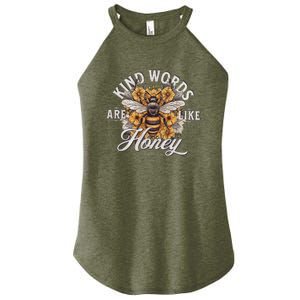 Bee Flowers Kind Words Are Like Honey Women’s Perfect Tri Rocker Tank