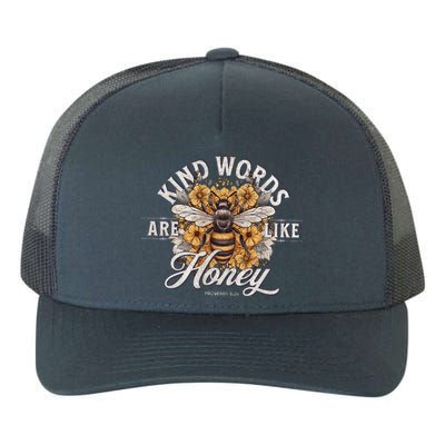 Bee Flowers Kind Words Are Like Honey Yupoong Adult 5-Panel Trucker Hat