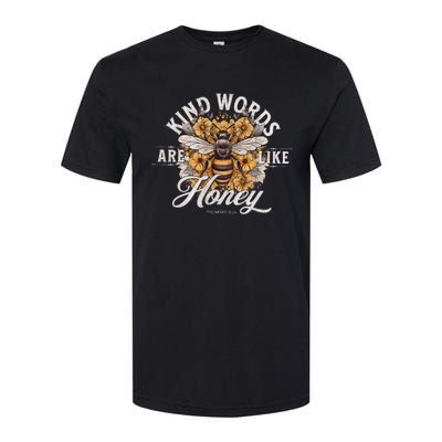 Bee Flowers Kind Words Are Like Honey Softstyle® CVC T-Shirt