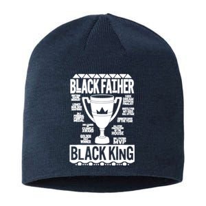 Black Father King Fathers Day Dad Matter Husband Dope Leader Sustainable Beanie