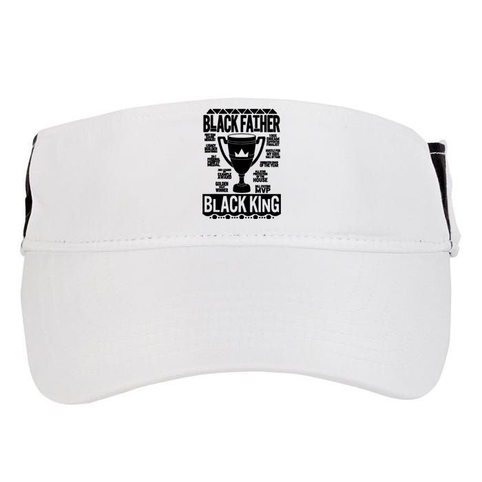 Black Father King Fathers Day Dad Matter Husband Dope Leader Adult Drive Performance Visor