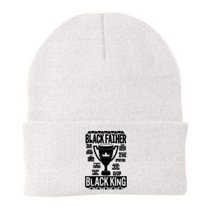 Black Father King Fathers Day Dad Matter Husband Dope Leader Knit Cap Winter Beanie