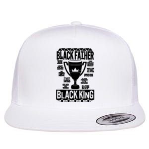 Black Father King Fathers Day Dad Matter Husband Dope Leader Flat Bill Trucker Hat