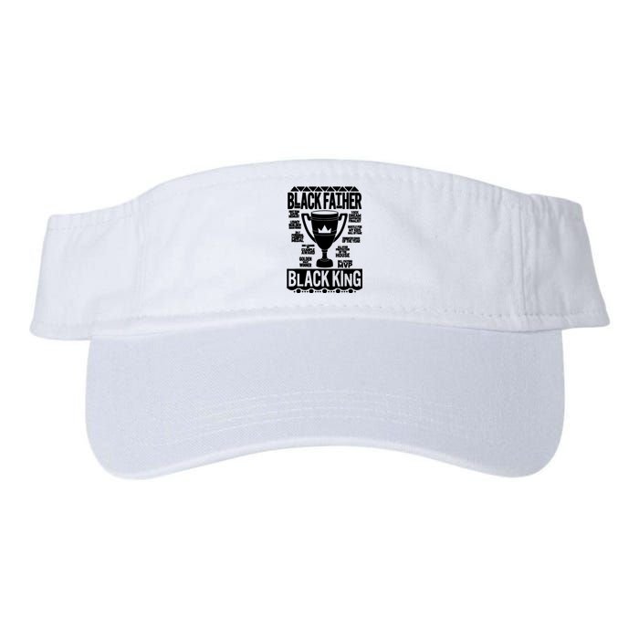 Black Father King Fathers Day Dad Matter Husband Dope Leader Valucap Bio-Washed Visor