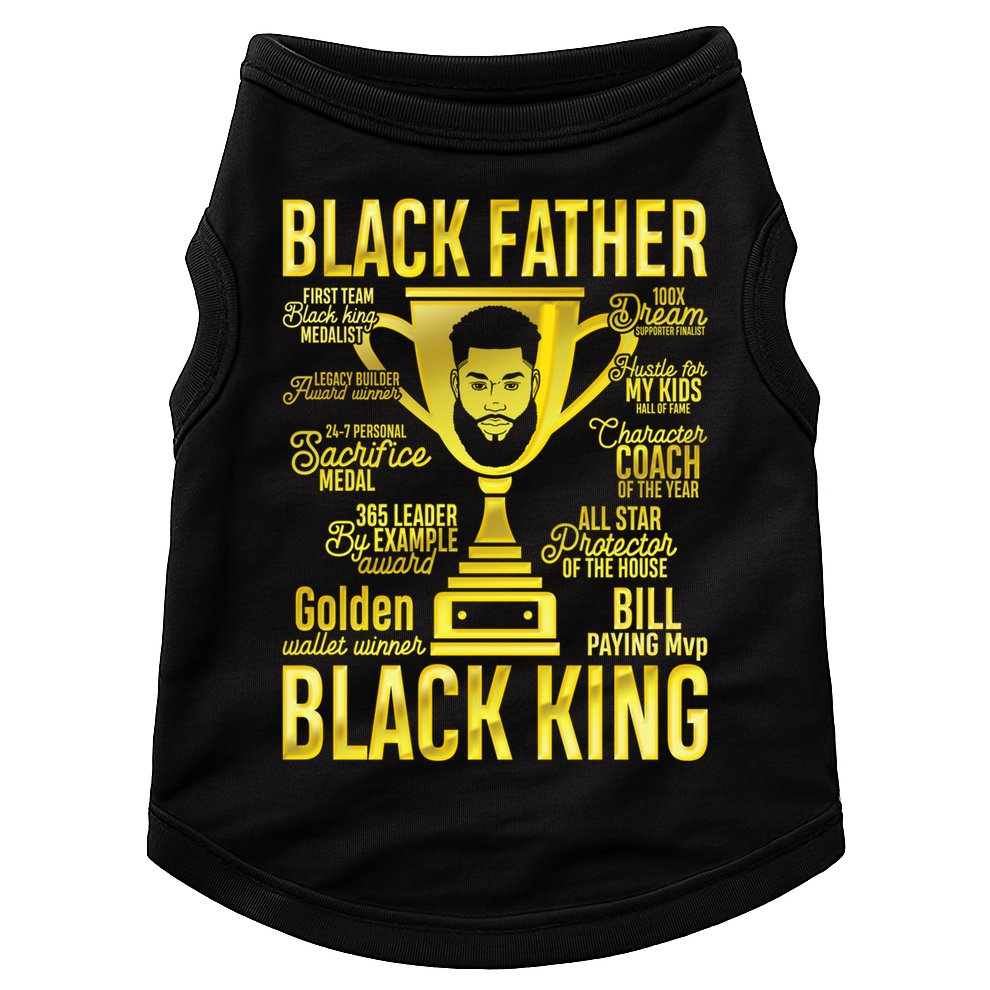 Black Father King Father's Day Juneteenth Black Dad Papa Gift Doggie Tank