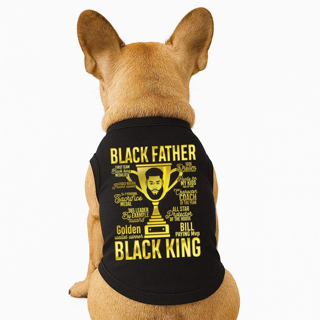 Black Father King Father's Day Juneteenth Black Dad Papa Gift Doggie Tank