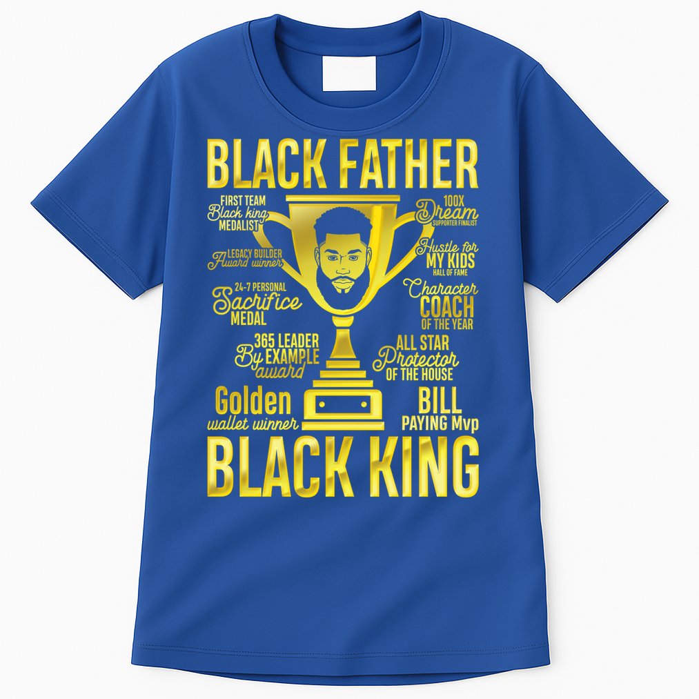 Black Father King Father's Day Juneteenth Black Dad Papa Gift Tall T-Shirt
