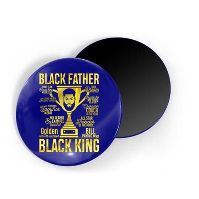 Black Father King Father's Day Juneteenth Black Dad Papa Gift Magnet