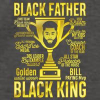 Black Father King Father's Day Juneteenth Black Dad Papa Gift Vector Backpack