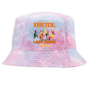 Bonne Fete Kweyol Happy Jounen Kweyol Day Saint Lucia Creole Tie-Dyed Bucket Hat