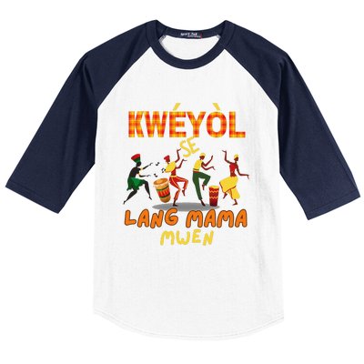 Bonne Fete Kweyol Happy Jounen Kweyol Day Saint Lucia Creole Baseball Sleeve Shirt